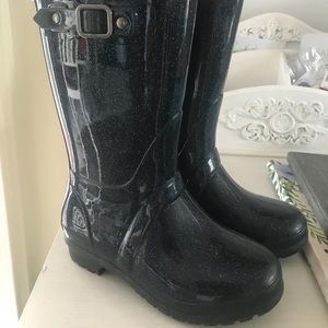 Igor navy blue glitter tall rain boots Size 10.5